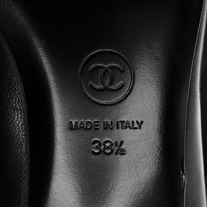 Chanel Lambskin Turnlock High Boots 38.5 Black 6 of 6