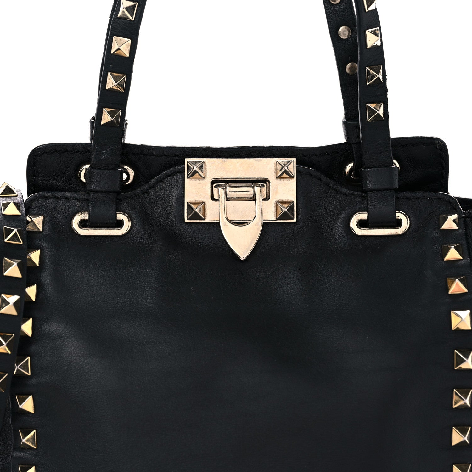 Valentino Garavani Vitello Mini Rockstud Tote Black 8 of 29