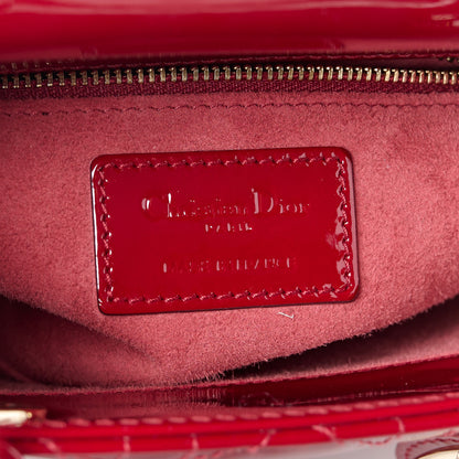 Christian Dior Patent Cannage Small Lady Dior Cherry Red 6 of 14