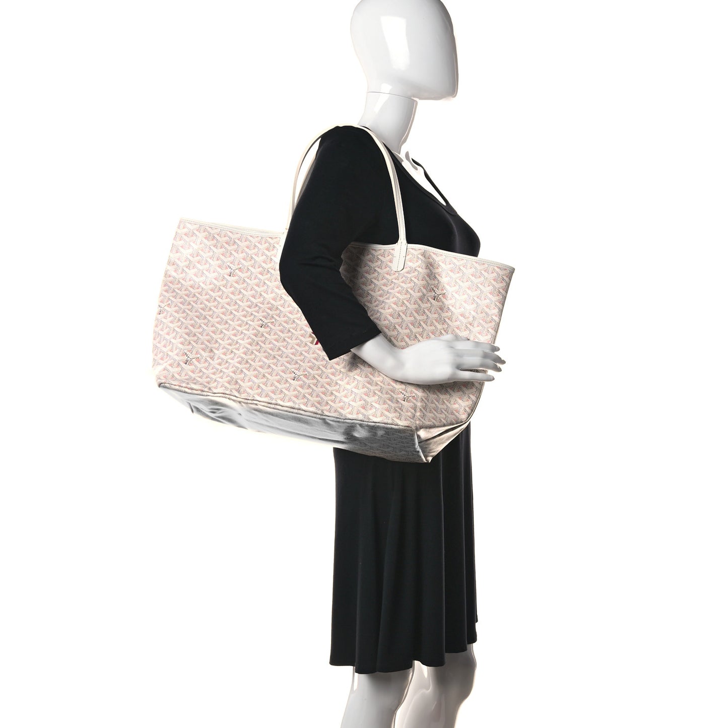 Goyardine Saint Louis Claire Voie GM White Pink