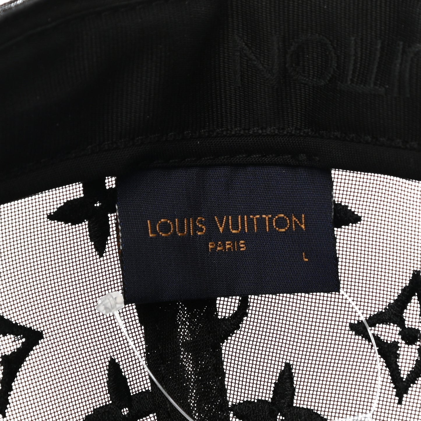 Monogram Mesh Cotton Cap L Black