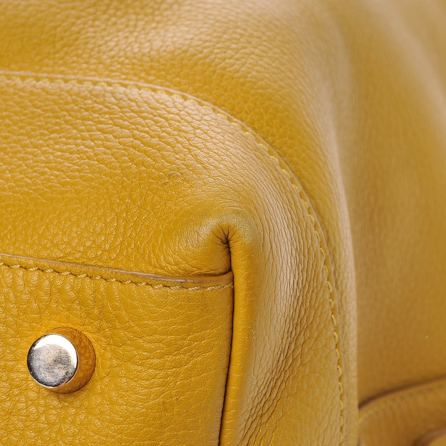 Pebbled Calfskin Prentice Tote Yellow