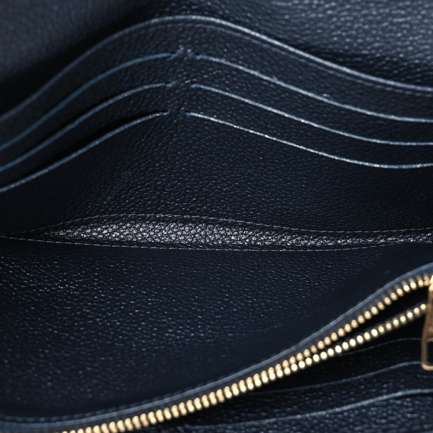 Louis Vuitton Metallic Empreinte Monogram Crystal Flower Sarah Wallet Navy Blue 5 of 7