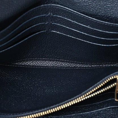Louis Vuitton Metallic Empreinte Monogram Crystal Flower Sarah Wallet Navy Blue 5 of 7