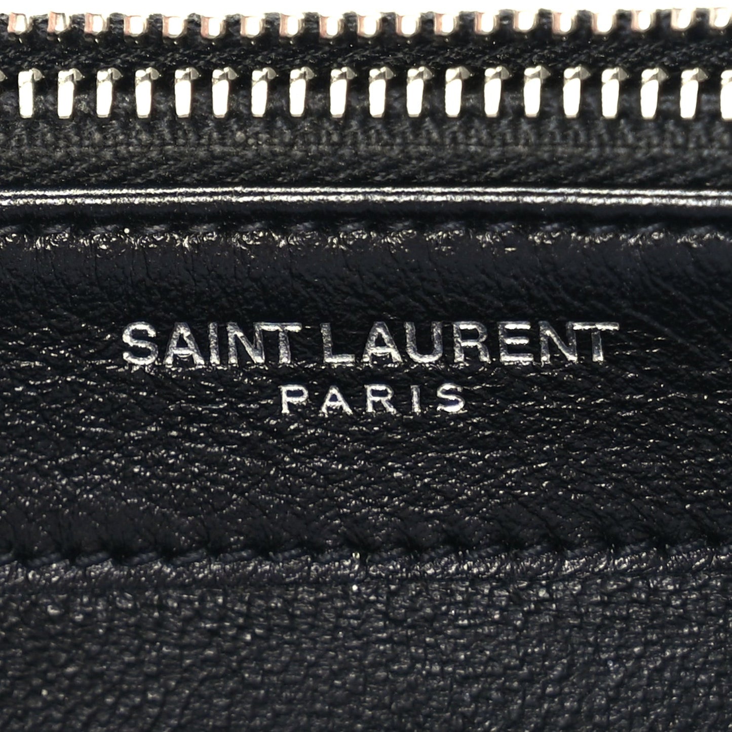 Metallic Fabric Monogram Envelope Chain Wallet  Anthracite