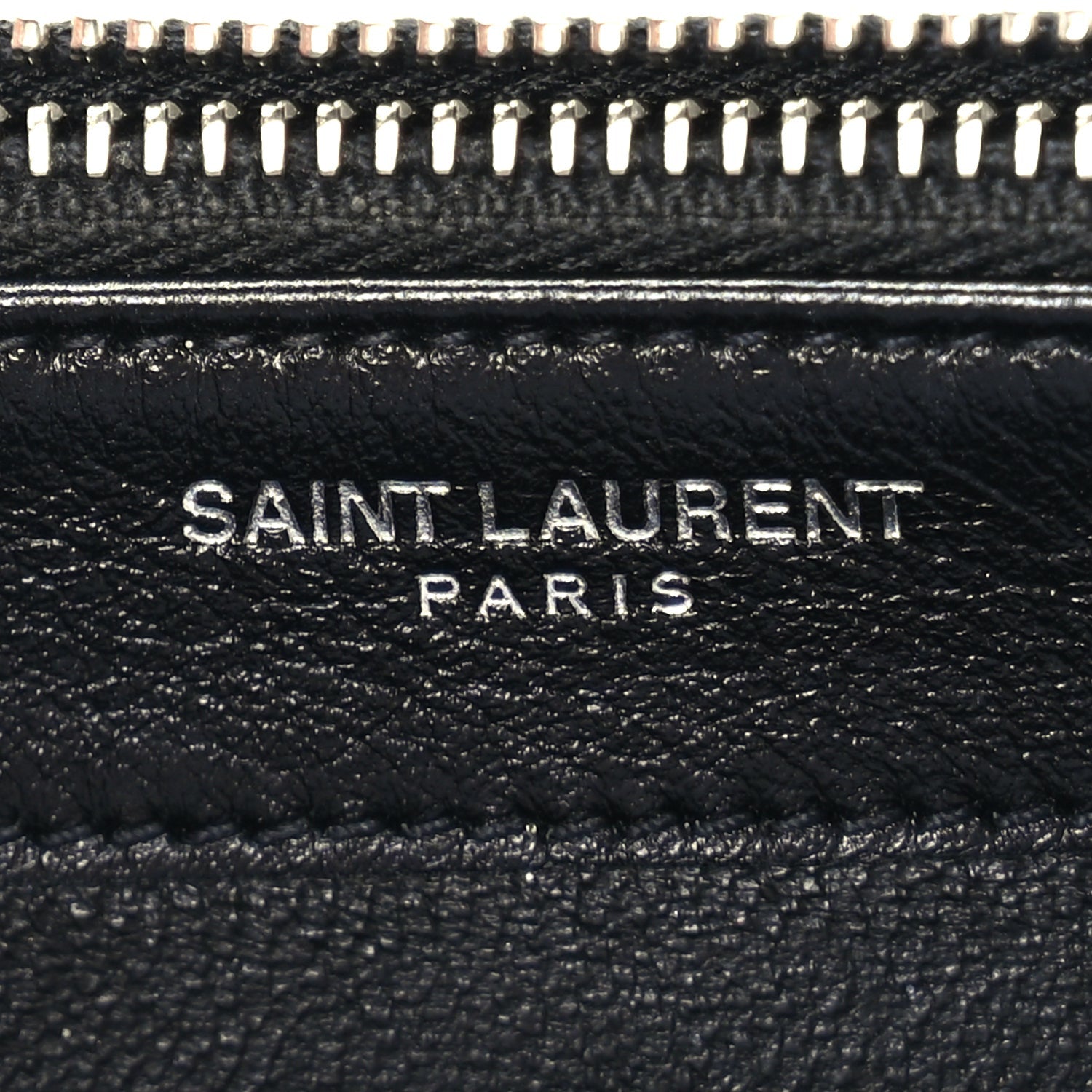Saint Laurent Metallic Fabric Monogram Envelope Chain Wallet  Anthracite 5 of 8