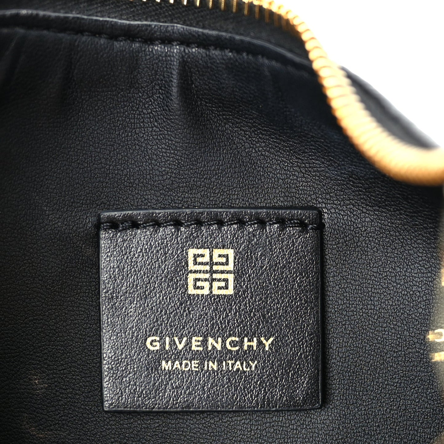 Coated Canvas Logo 4G Embossed Small Moon Cut Out Shoulder Bag Black