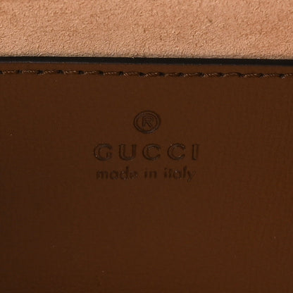 Gucci GG Supreme Monogram Azalea Calfskin Web Mini Horsebit 1955 Chain Shoulder Bag Beige Ebony Brown Sugar 6 of 7