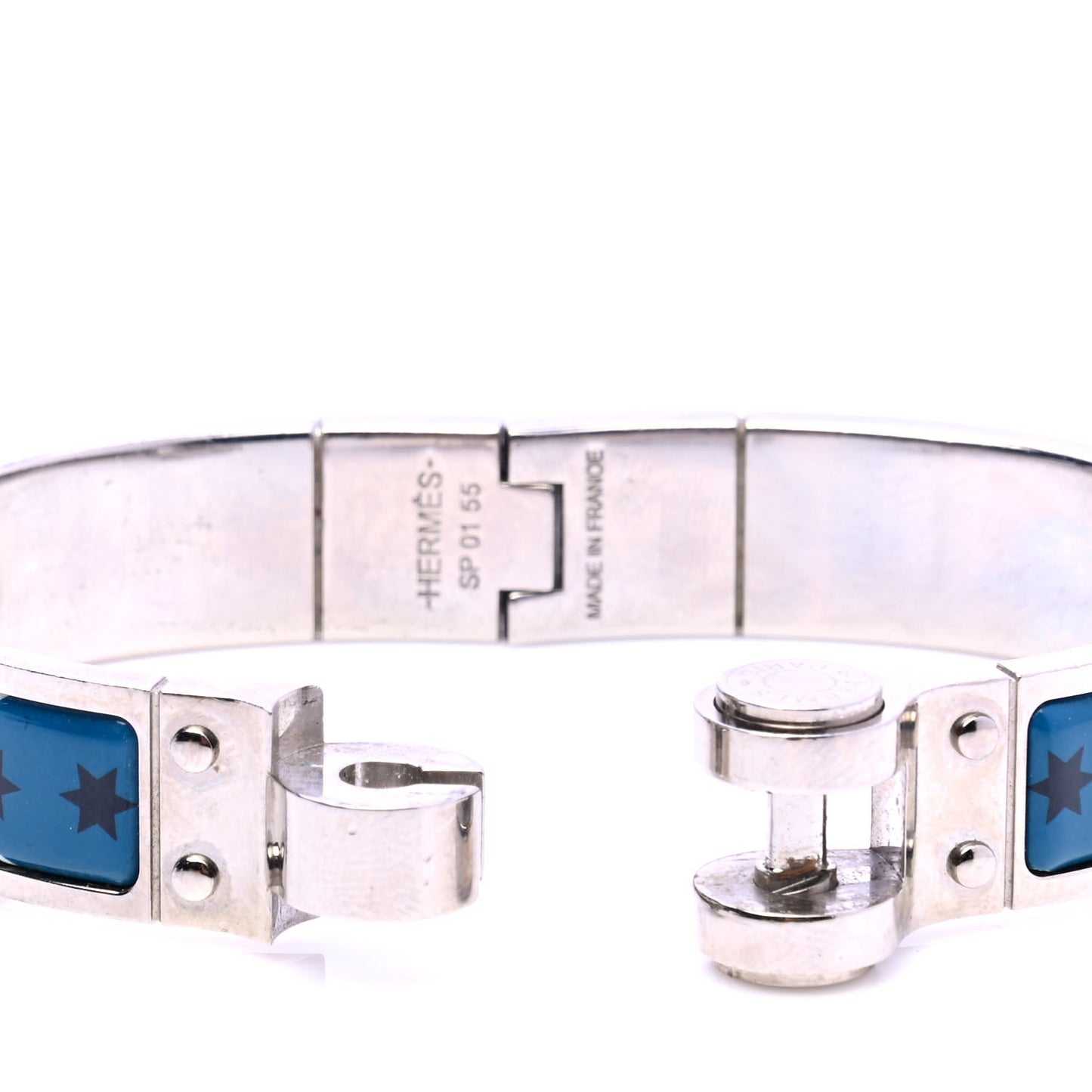 Enamel Printed Narrow Hinged Bracelet S