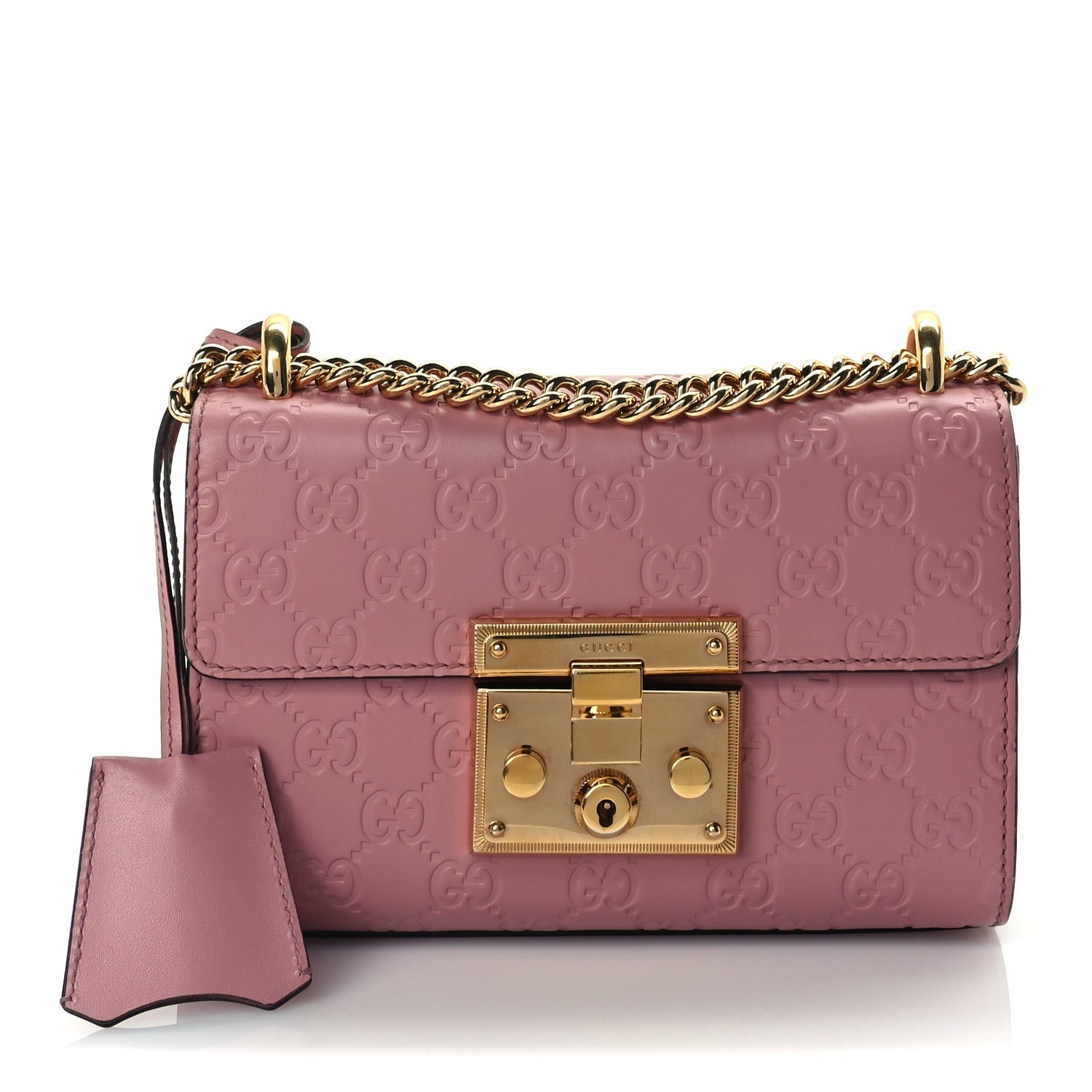 Gucci ssima Small Padlock Shoulder Bag  Rose Baby Candy 1 of 8