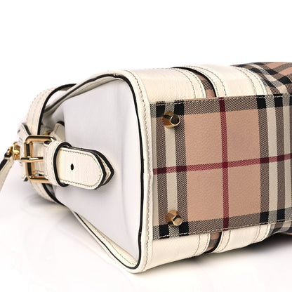 Burberry Haymarket Check Medium Minford Portrait Tote White 7 of 8