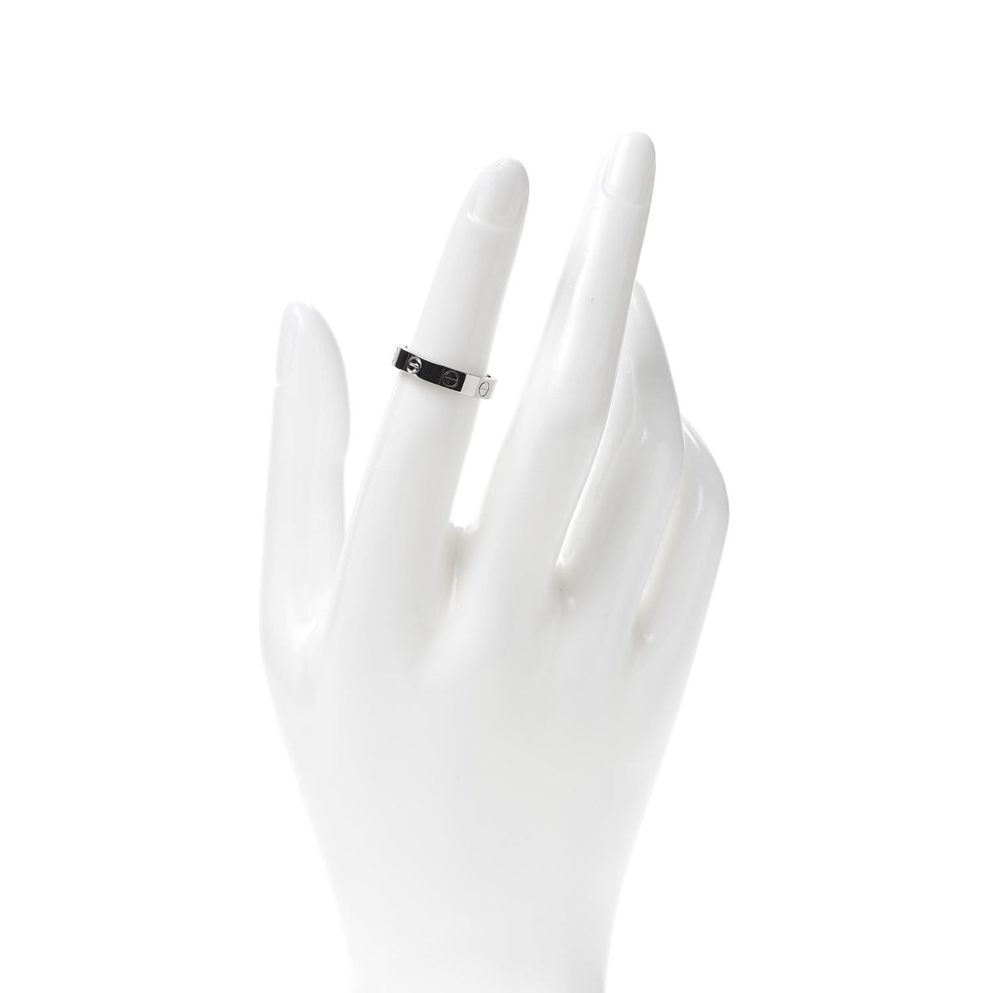 18K White Gold 3.5mm LOVE Wedding Band Ring 50 5.25