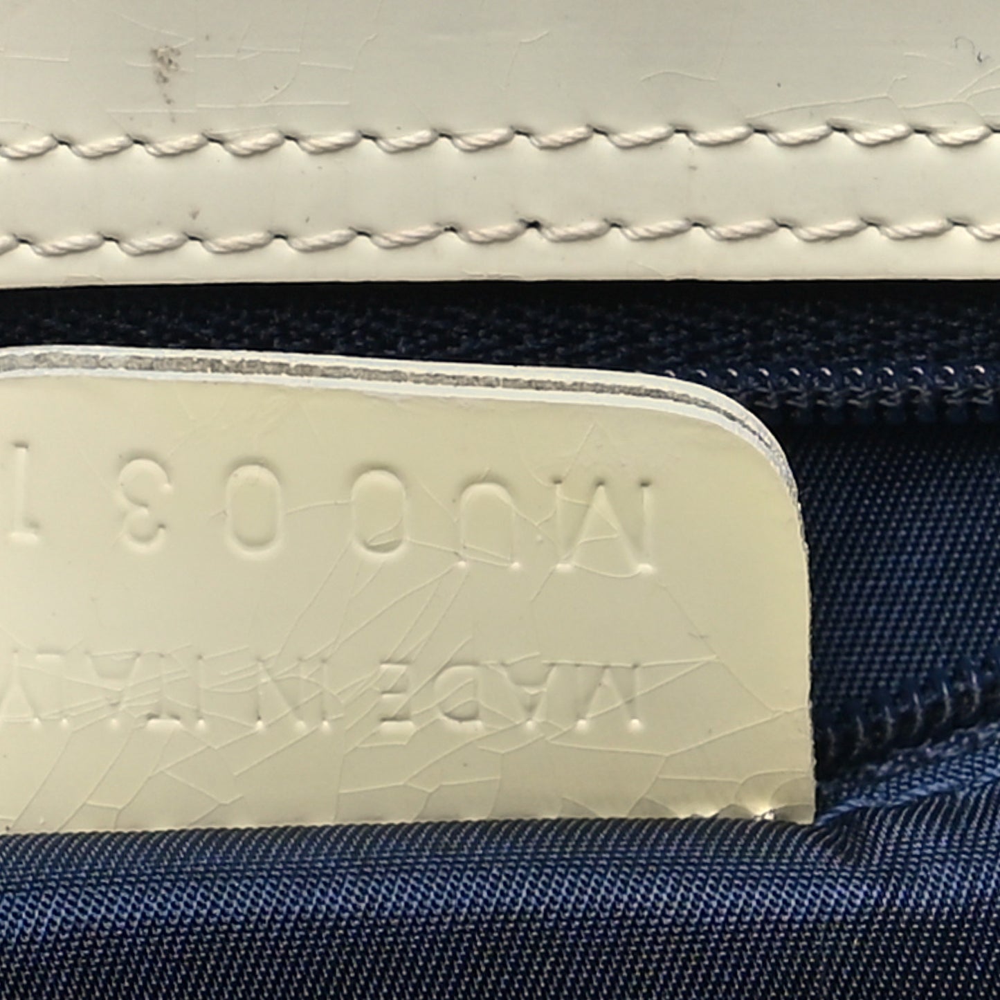 Denim Patent Diorella Rectangular Bag Blue