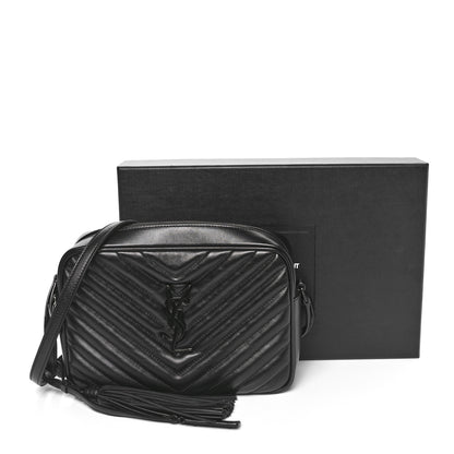 Saint Laurent Calfskin Matelasse Monogram Monochrome Lou Camera Bag Black 11 of 11