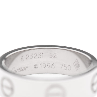 Cartier 18K White Gold 5.5mm LOVE Ring 52 6 4 of 5