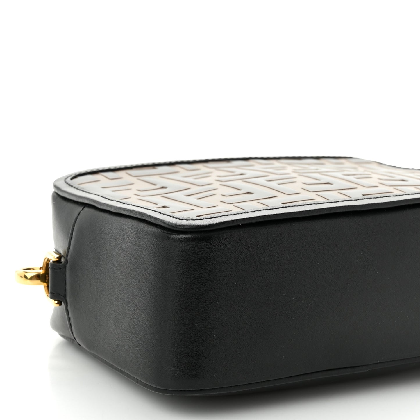 Vitello Century Bi-Color FF 1974 Embossed Mini Camera Case Maya Black