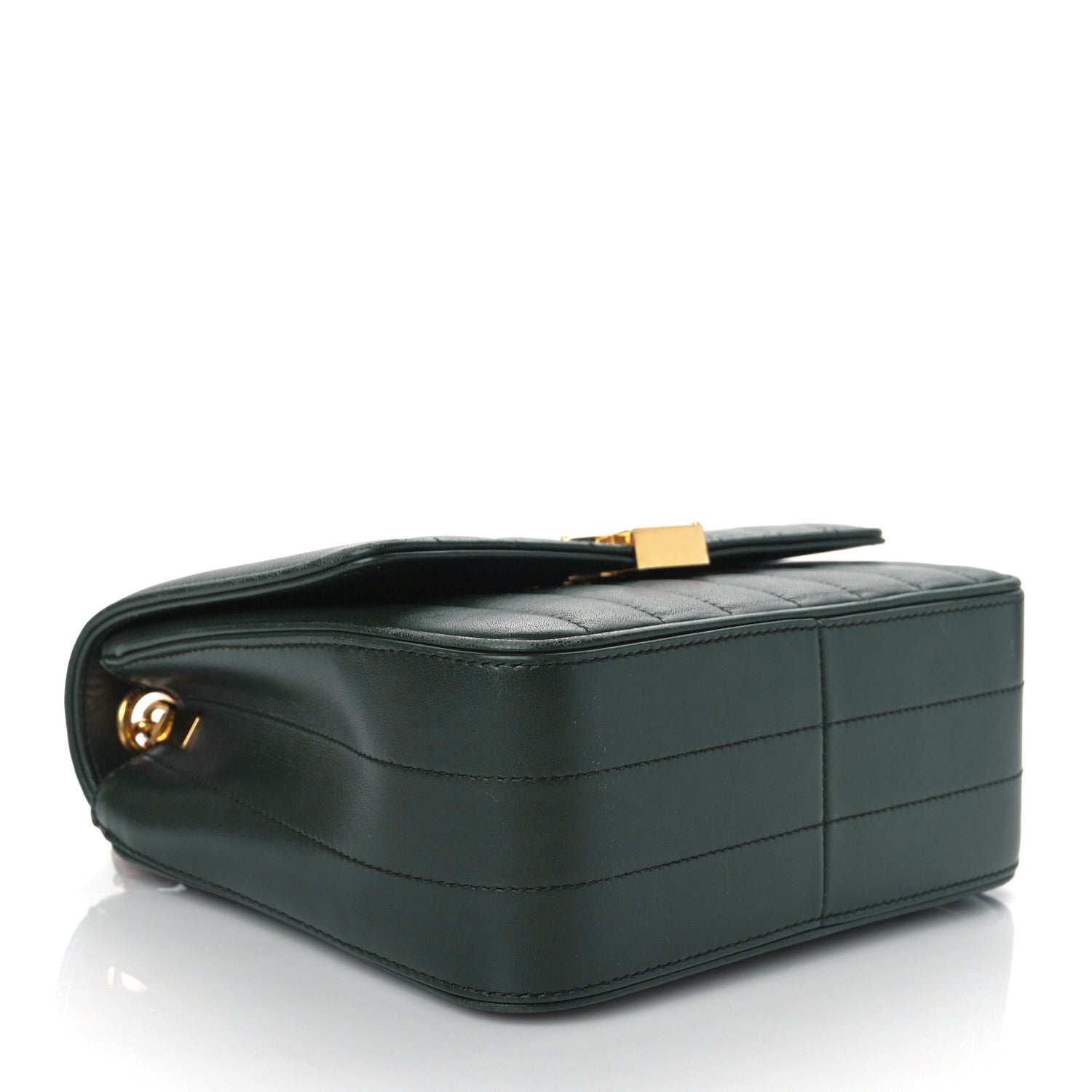 Saint Laurent Lambskin Matelasse Monogram Medium Vicky Chain Bag Algae 5 of 12