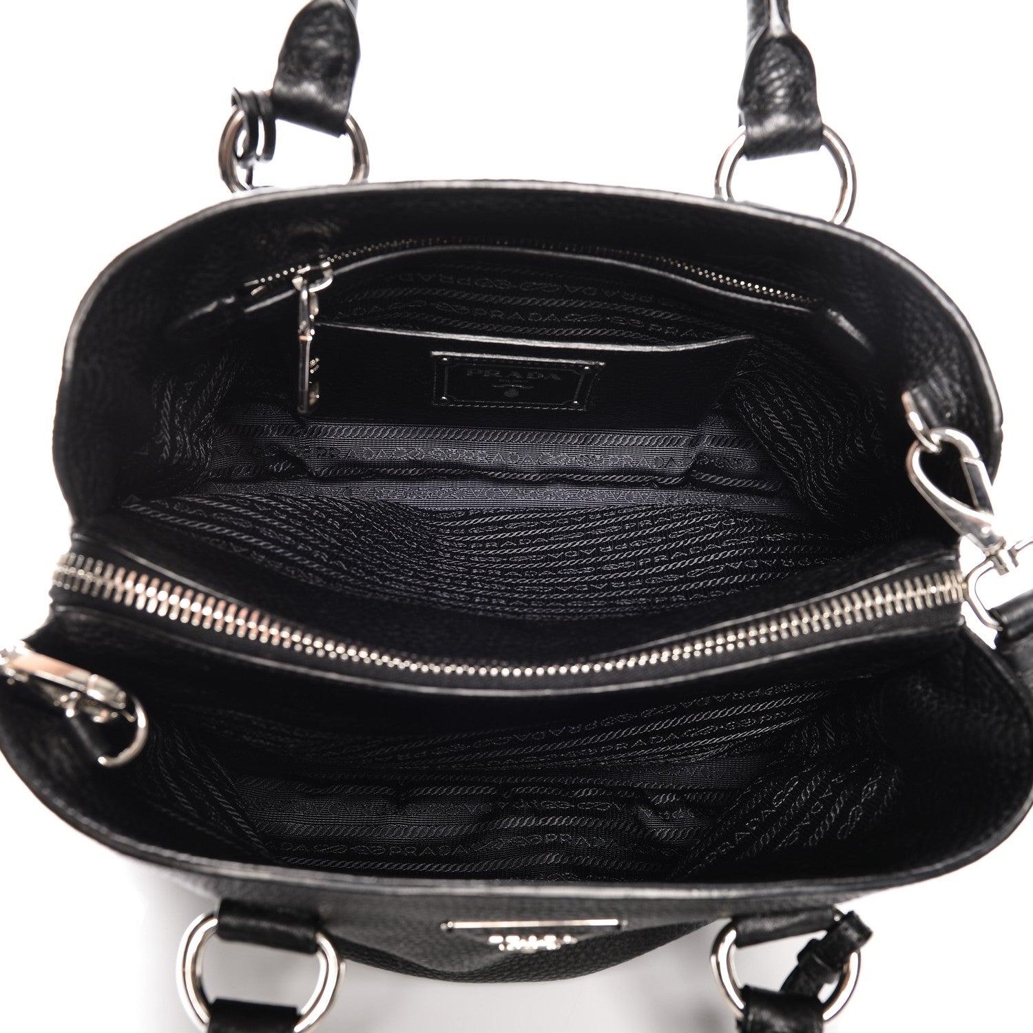 Prada Vitello Daino Tote Nero Black 5 of 6