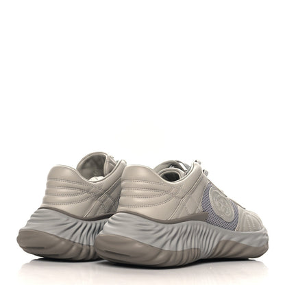 Gucci New Nappa Sombre Interlocking G Ripple Mens Platform Sneakers 8.5 Grey Sky 5 of 7
