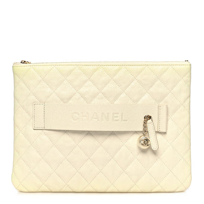 Chanel Iridescent Caviar Medium Night by the C Pouch Clutch White 1 of 11