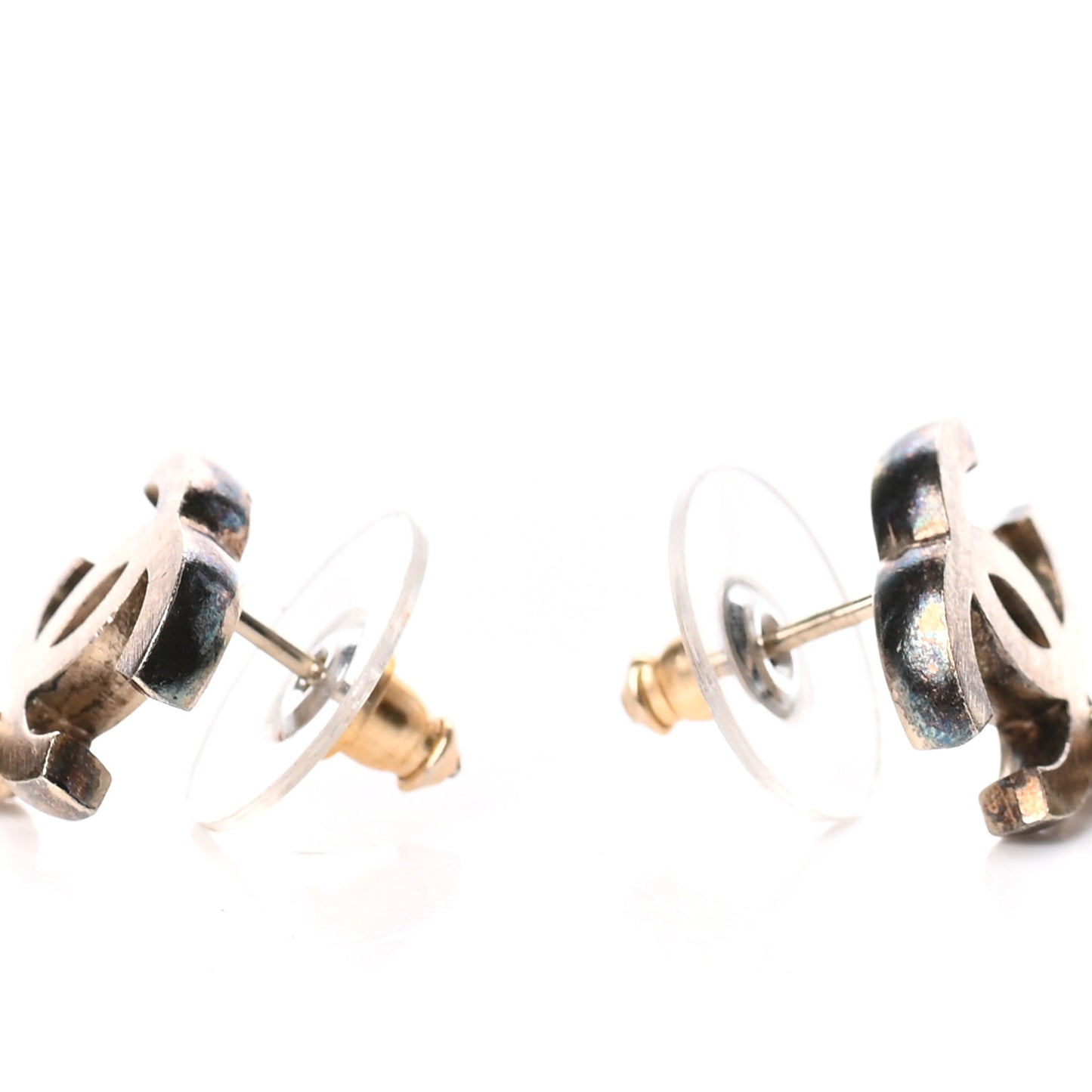 CC Enamel Drop Earrings Green