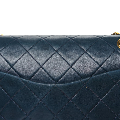 Chanel Lambskin Quilted Medium Double Flap Navy 15 of 15