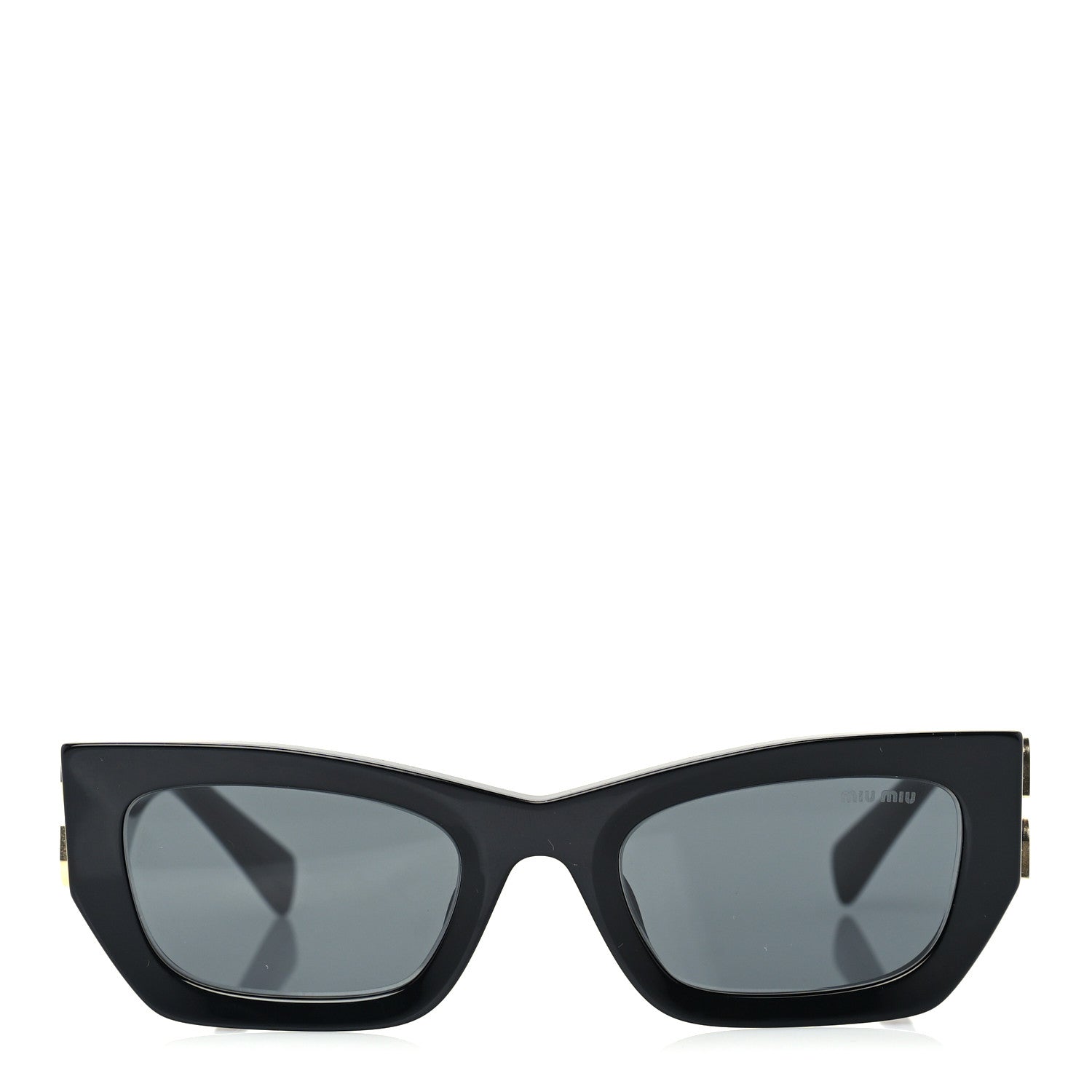 Miu Miu Acetate Rectangle Sunglasses SMU 09W Black 2 of 7