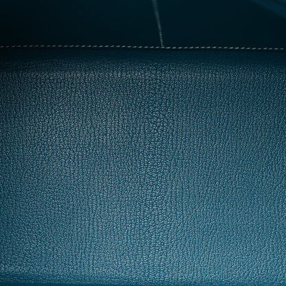 Hermes Ostrich Swift Taurillon Clemence Kelly Retourne 32 Cobalt Turquoise Colvert 5 of 10