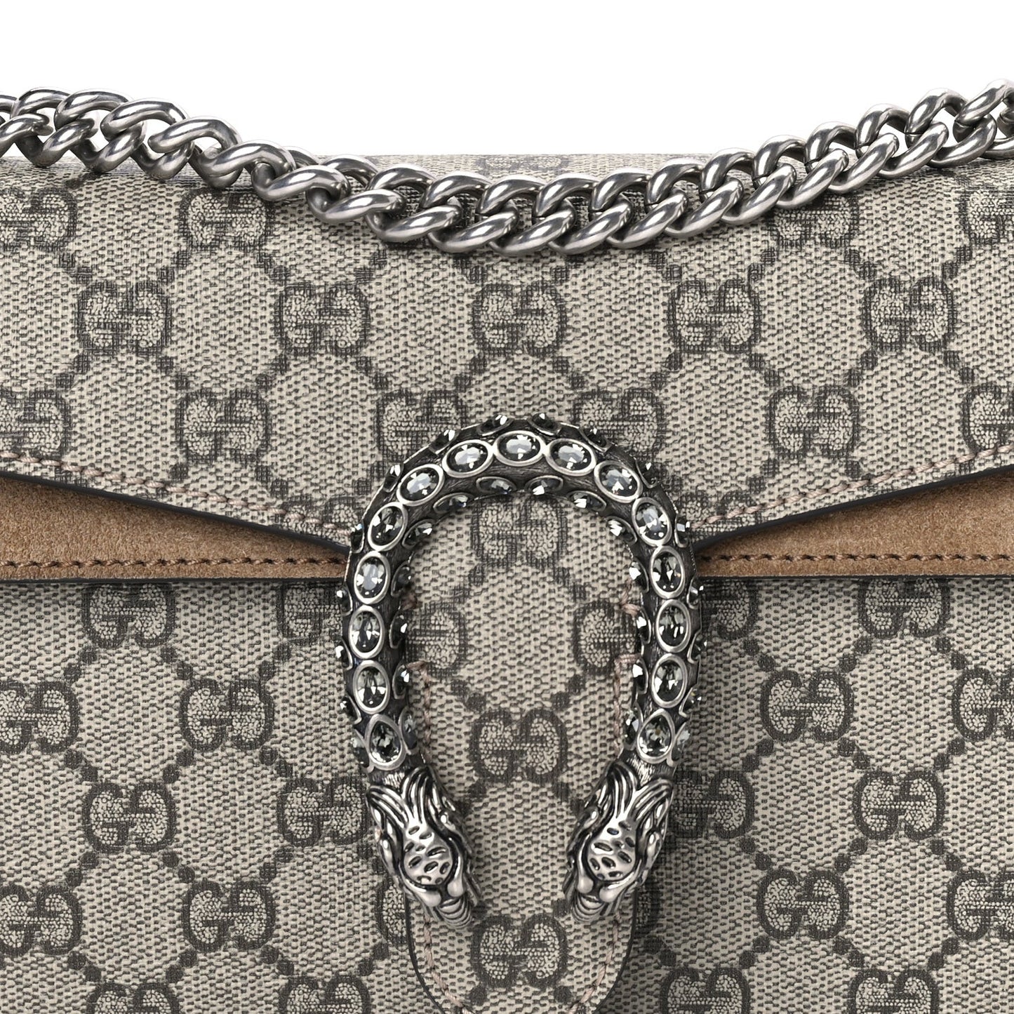 GG Supreme Monogram Small Dionysus Shoulder Bag Taupe