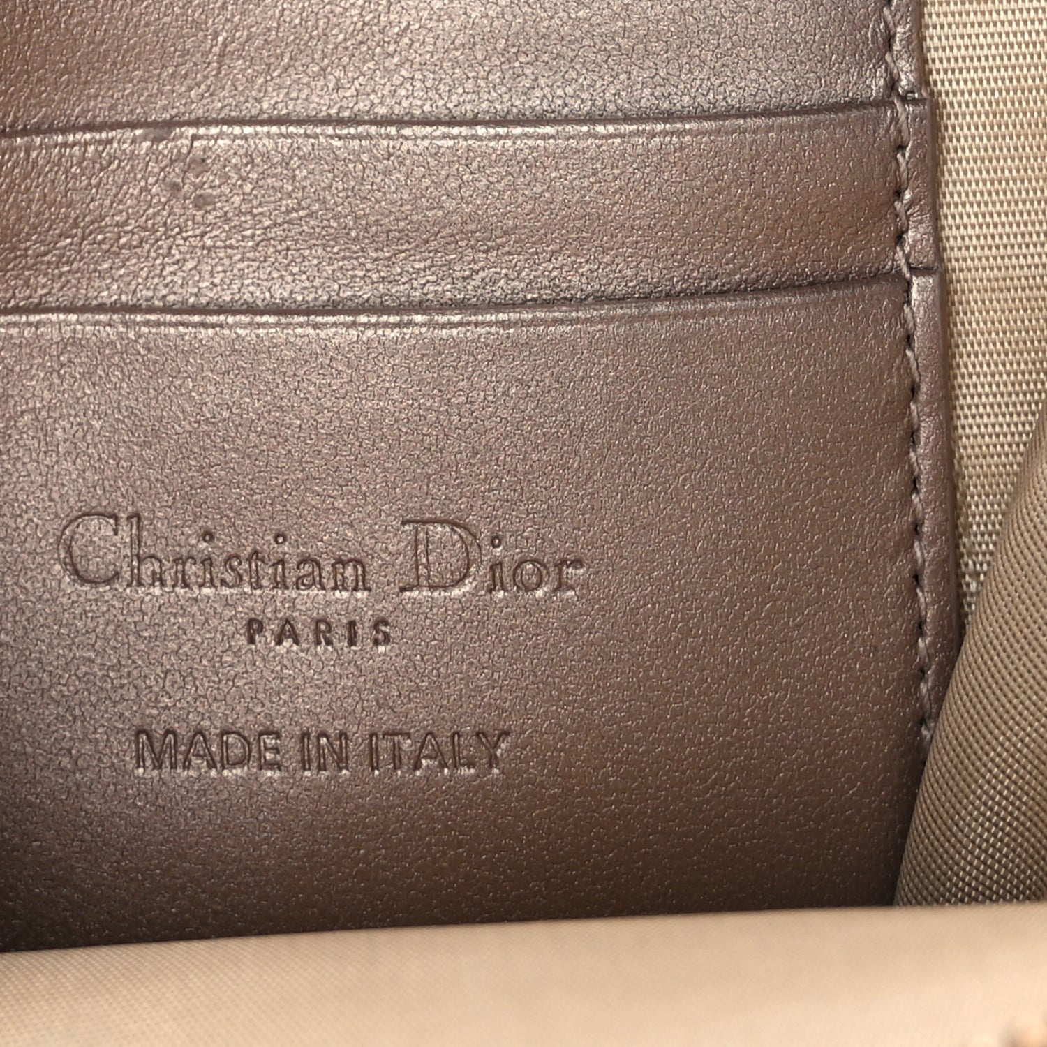 Christian Dior Lambskin Cannage Lady Dior Phone Holder  Gold 5 of 8