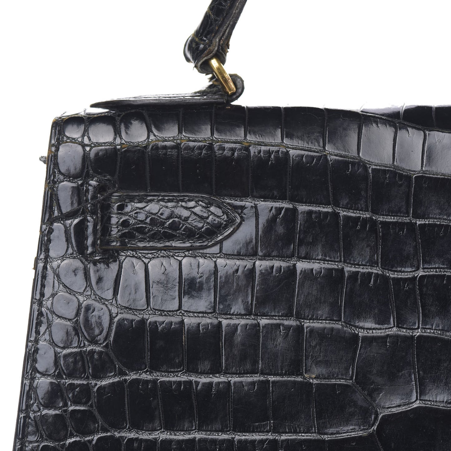 Shiny Niloticus Crocodile Kelly 28 Black