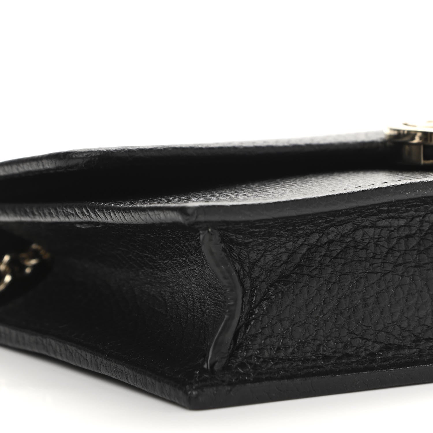 Gucci Dollar Calfskin Interlocking G Chain Wallet Black 8 of 9