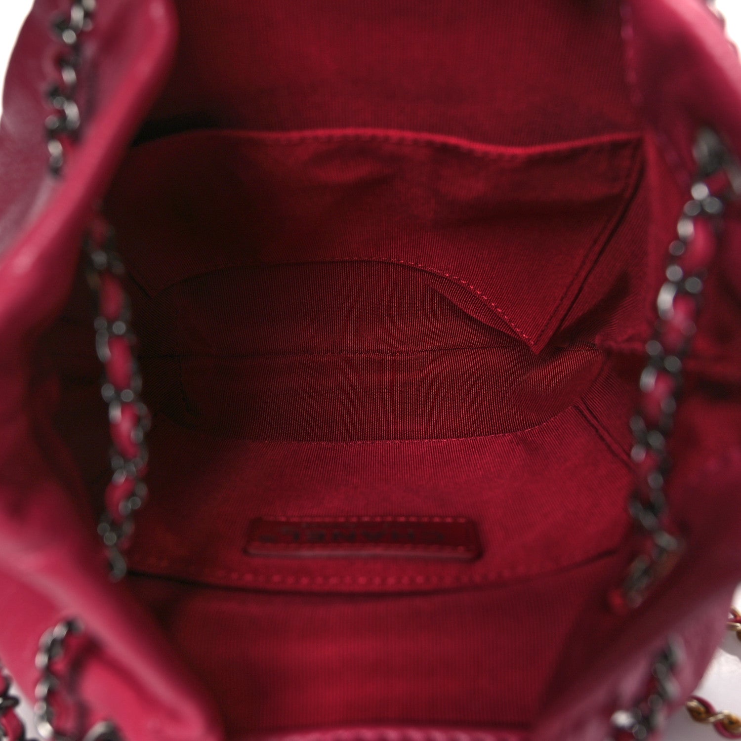 Chanel Aged Chevron Quilted Small Gabrielle Bucket Pink 5 of 10