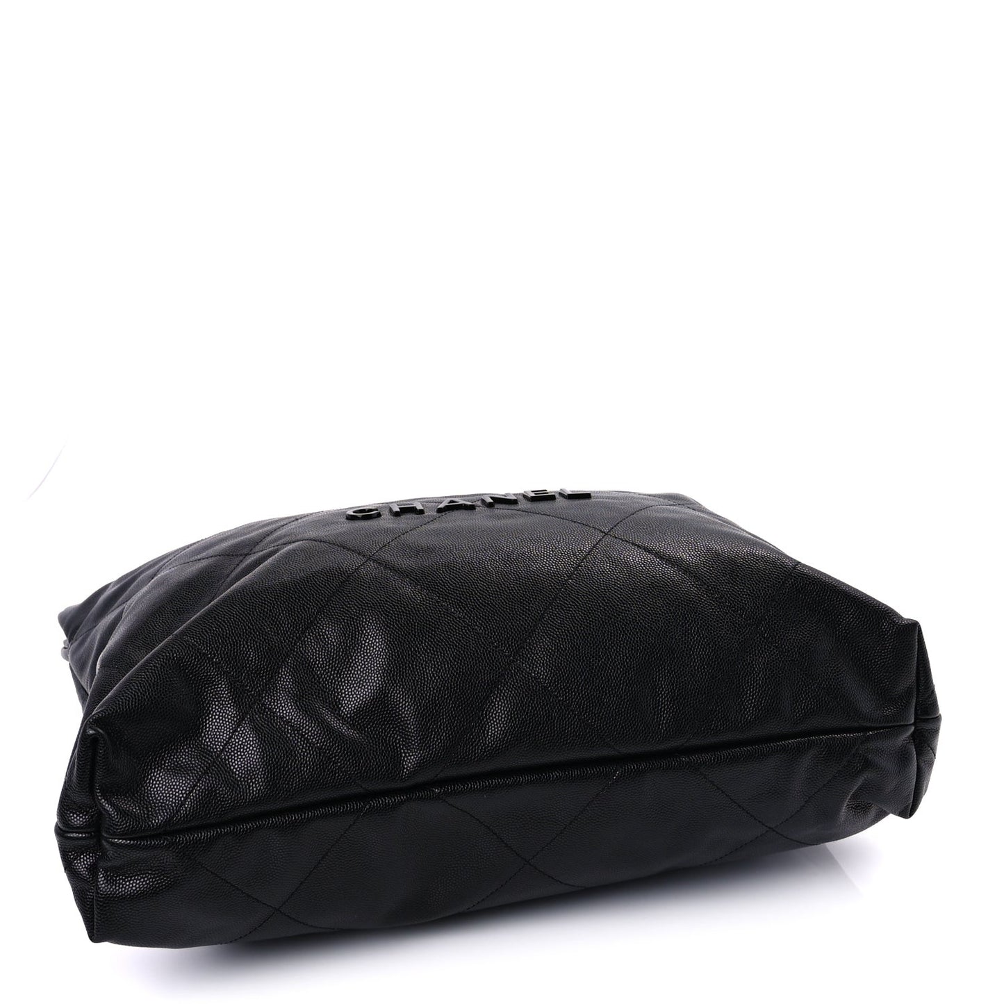 Shiny Caviar Quilted Monochrome  22  Black