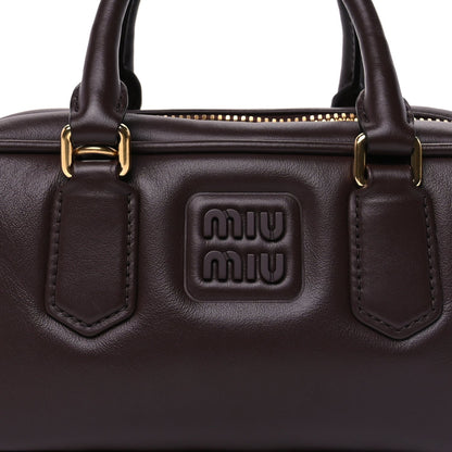 Miu Miu Calfskin Regular Arcadie Top Handle Bag Briarwood 6 of 8