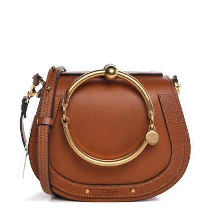 Chloe Calfskin Suede Small Nile Bracelet Bag Caramel 1 of 7