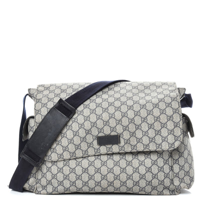 Gucci GG Plus Monogram Messenger Diaper Bag Navy 1 of 10