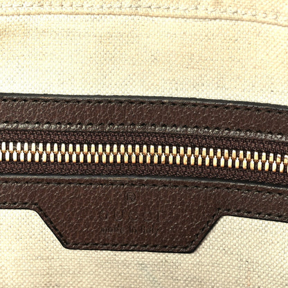 Gucci Monogram Jumbo GG Textured Dollar Calfskin Web Messenger Shoulder Bag Camel Ebony New Acero 5 of 8
