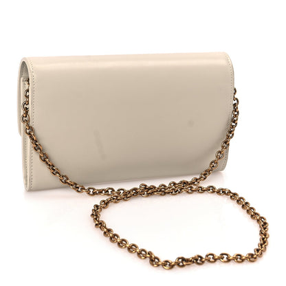 Saint Laurent Smooth Calfskin Le Maillon Chain Wallet Crema Soft 2 of 8