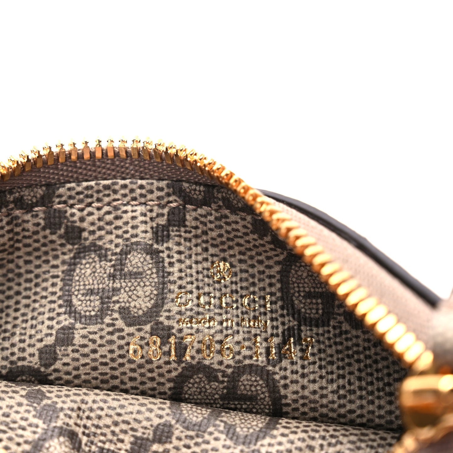 X BALENCIAGA GG Supreme Monogram Logo Card Case With Strap Beige Ebony