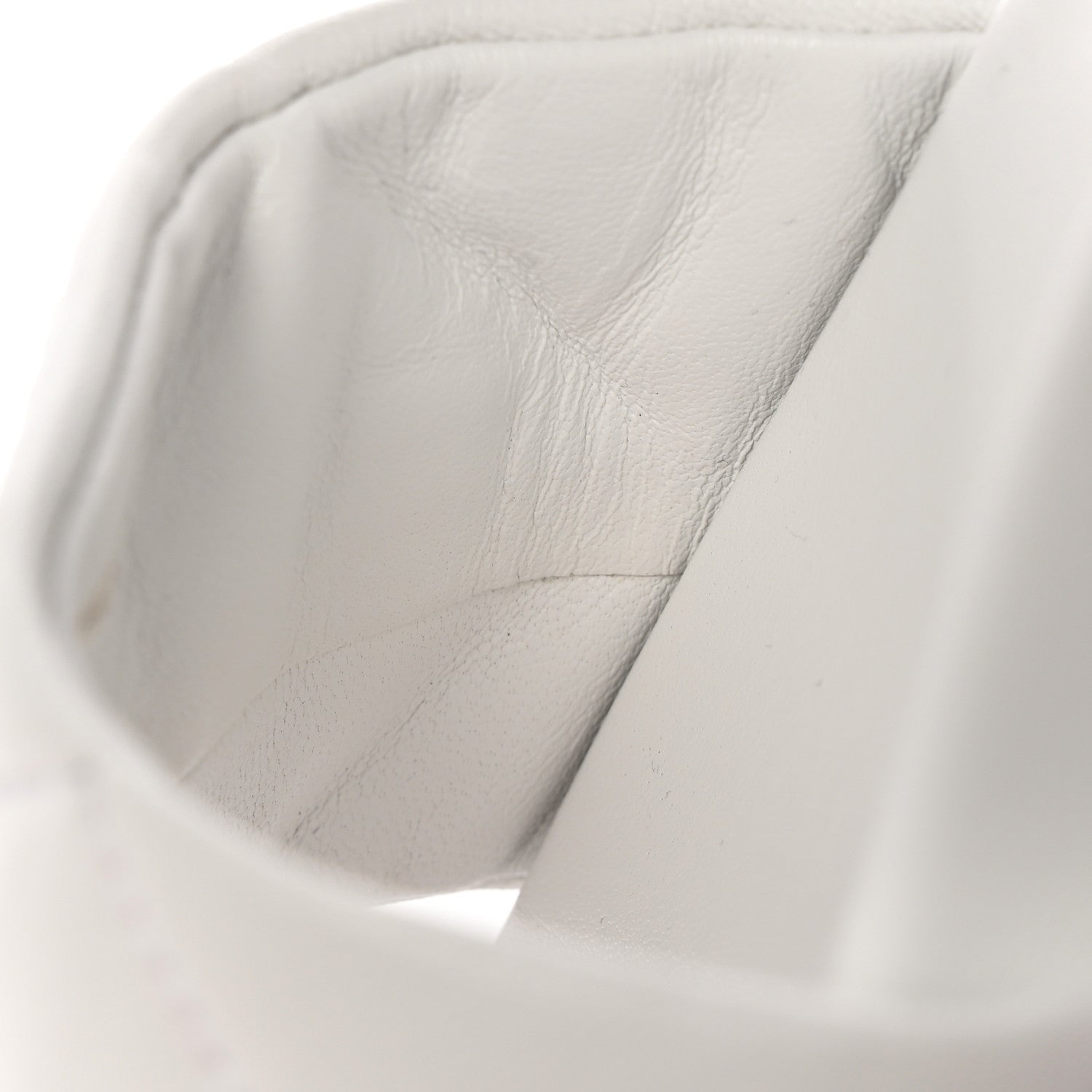 Prada Nappa Logo Quilted Slide Sandals 38 White 9 of 13