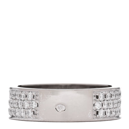 Hermes 18K White Gold Diamond Pave Kelly Ring 48 4.5 3 of 4