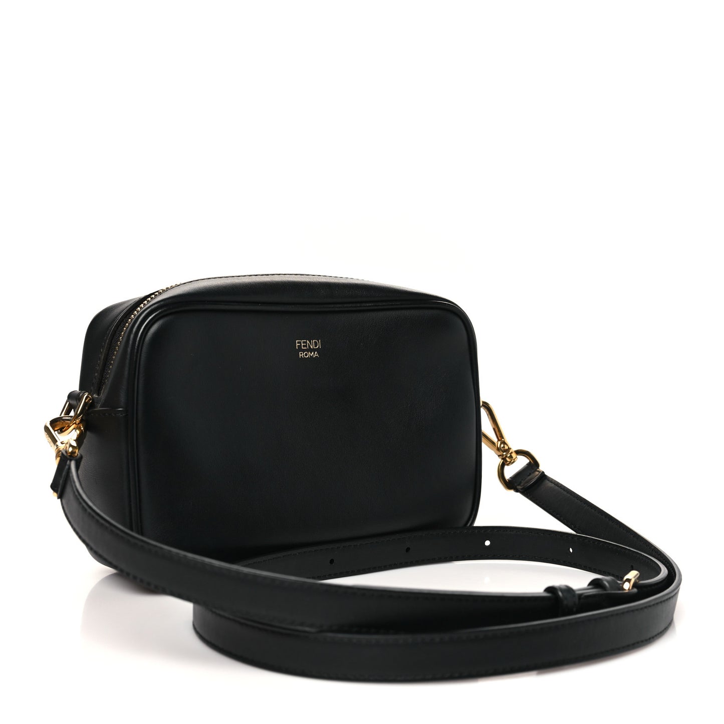 Vitello Century Bi-Color FF 1974 Embossed Mini Camera Case Maya Black