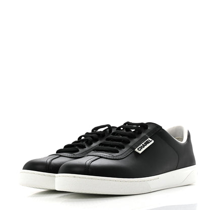Chanel Calfskin CC Womens Sneakers 38 Black 4 of 7
