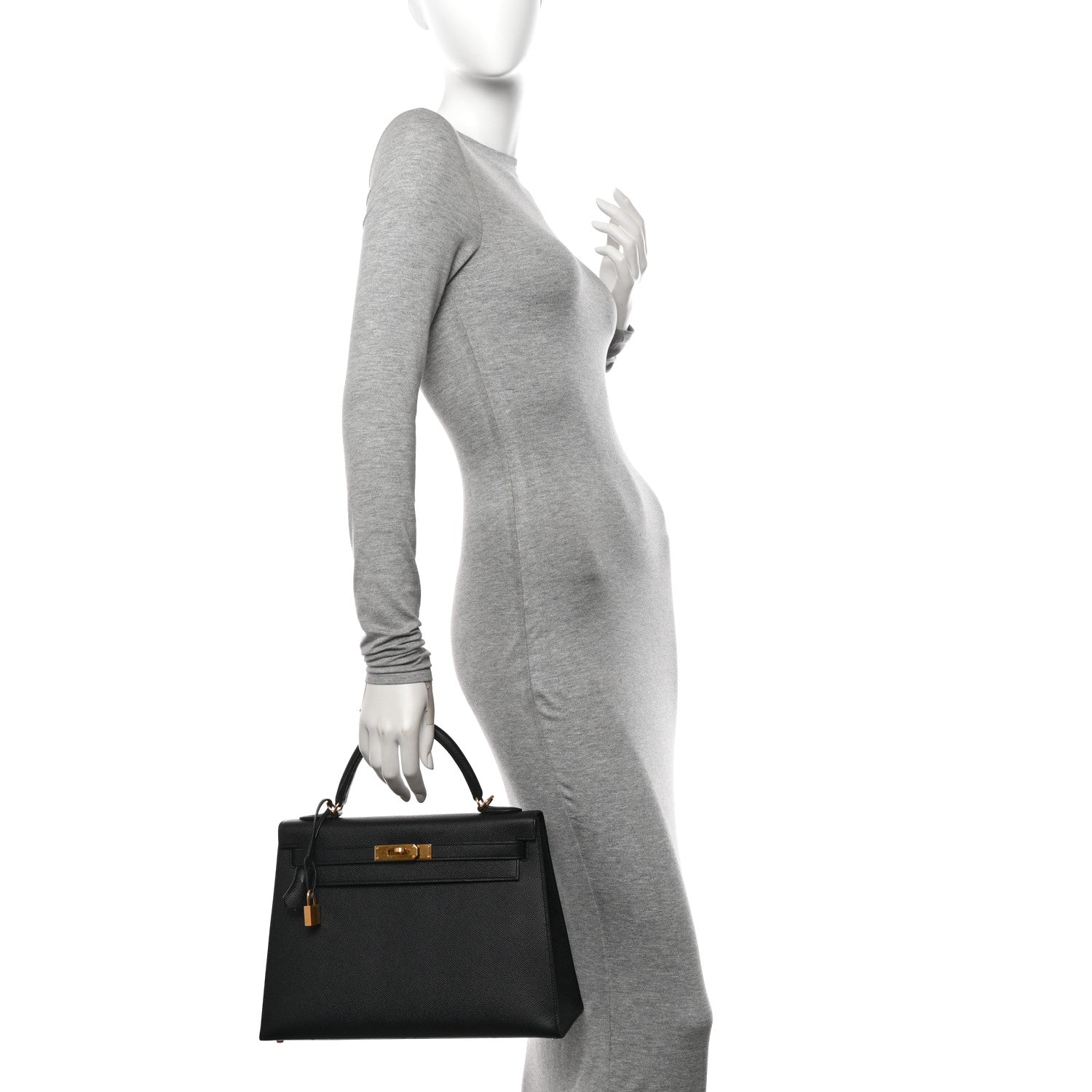 Hermes Epsom Kelly Sellier 32 Black 2 of 14