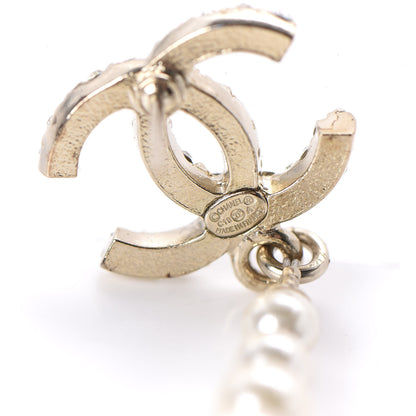 Chanel Pearl CC Drop Earrings Gold 4 of 5