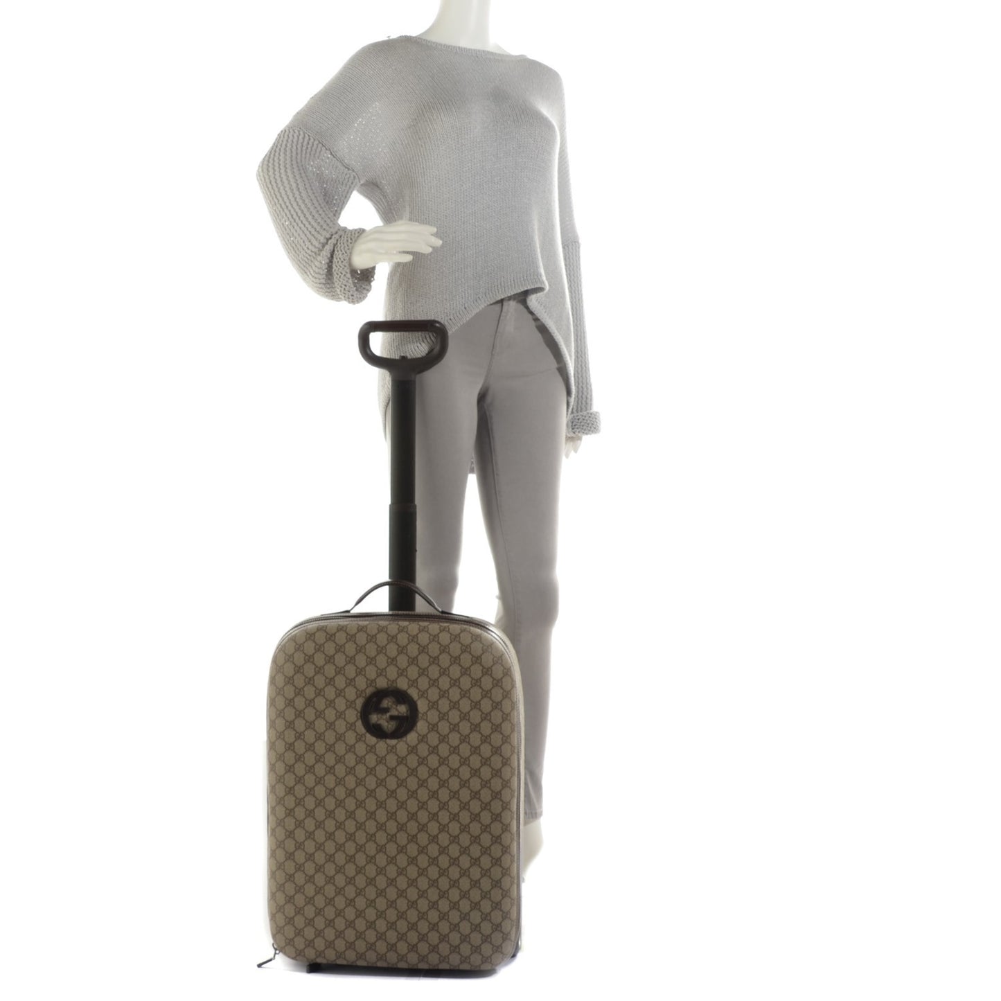 Monogram GG Plus Small Interlocking G Trolley Brown