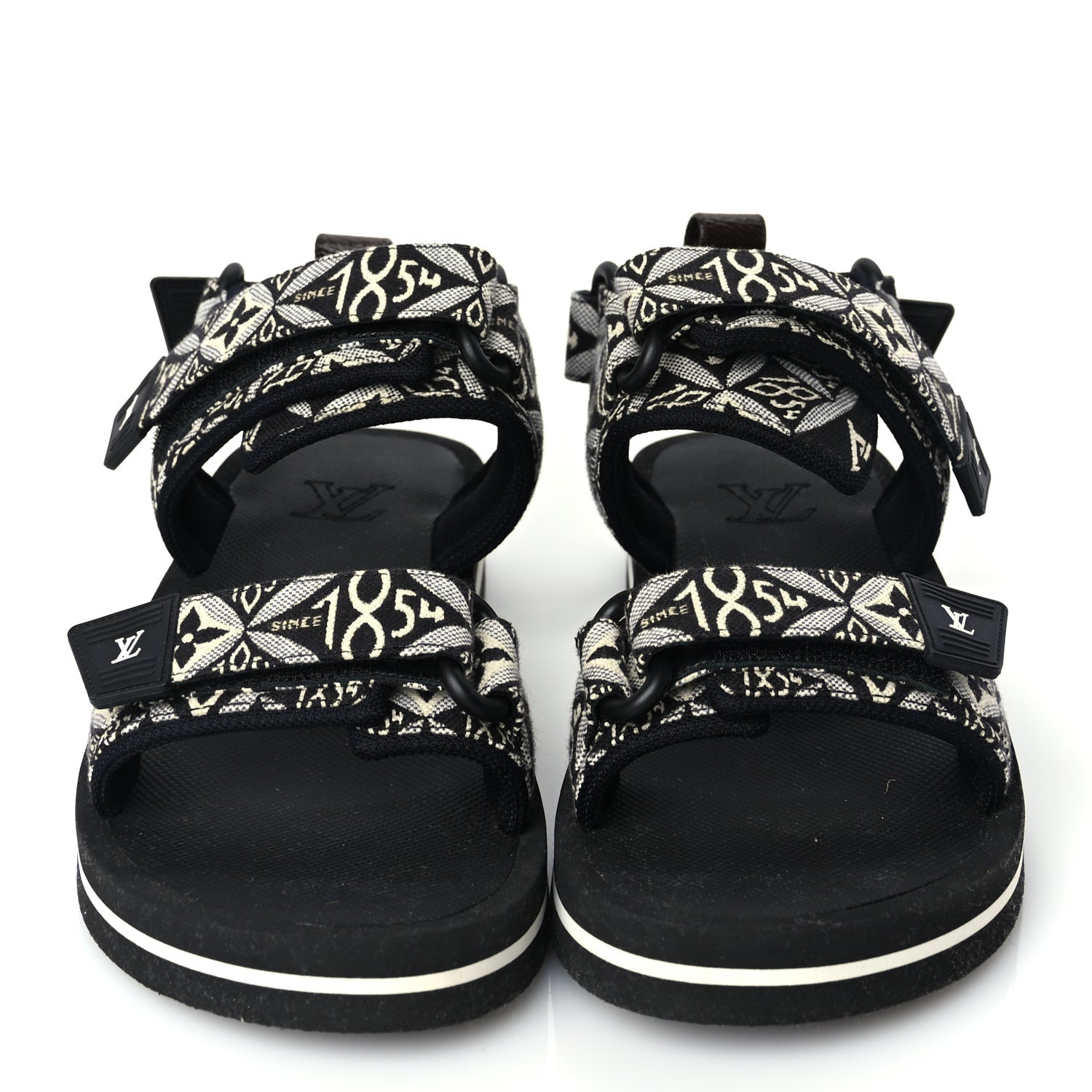 Louis Vuitton Jacquard Since 1854 Flat Arcade Sandals 40 Grey 3 of 7