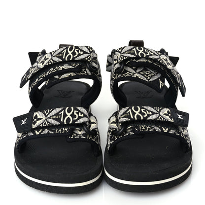 Louis Vuitton Jacquard Since 1854 Flat Arcade Sandals 40 Grey 3 of 7