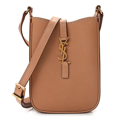 Saint Laurent Smooth Calfskin Le 5 A 7 Vertical Hobo Brown Gold 1 of 10